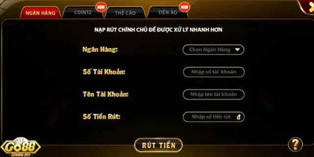 Cách Rút Tiền Từ Go88 – Hướng Dẫn Nhanh và Tiện Lợi